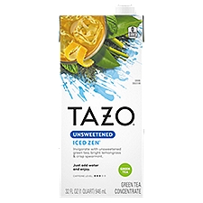 TAZO Iced Zen Unsweetened, Green Tea Concentrate, 32 Fluid ounce