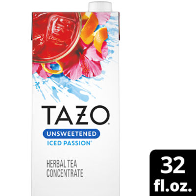 Tazo Iced Passion Unsweetened Herbal Tea Concentrate, 32 fl oz