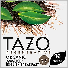 Tazo Regenerative Black Tea Organic Awake English Breakfast, 16 Tea Bags