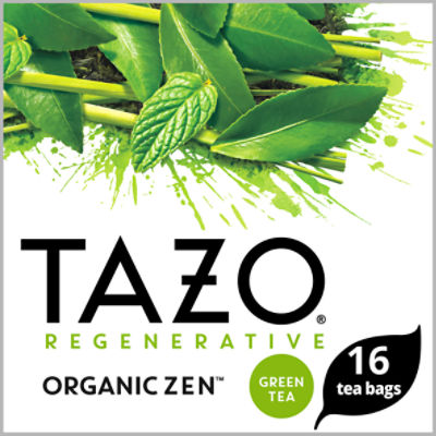 Tazo Regenerative Organic Zen Green Tea Bags, 16 count, 1.2 oz