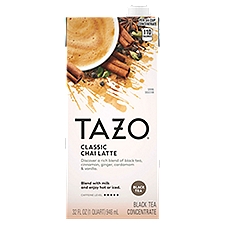 Tazo Tea Chai Classic Latte Black Tea Concentrate, 32 Fluid ounce