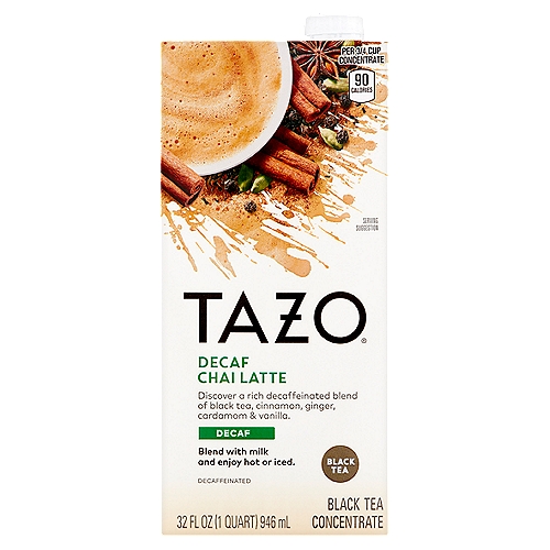 Tazo Decaf Chai Latte Black Tea Concentrate, 32 fl oz