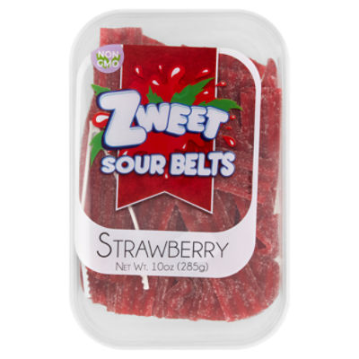 Zweet Strawberry Sour Belts, 10 oz