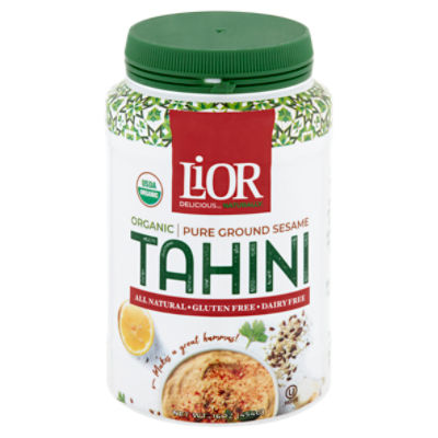 Lior Organic Tahini Pure Ground Sesame, 16 oz