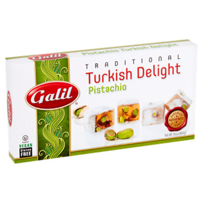 Galil Traditional Pistachio Turkish Delight, 16 oz