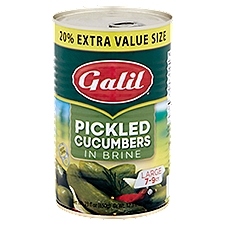 Galil Large Pickled in Brine, Cucumbers, 23 Ounce