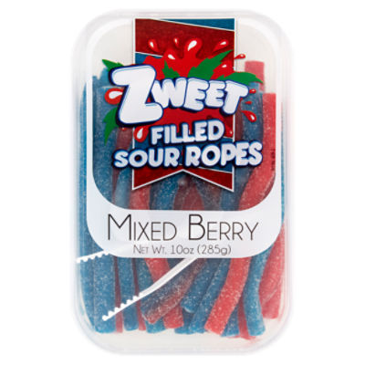 Zweet Mixed Berry Filled Sour Ropes, 10 oz