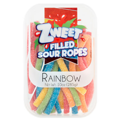 Zweet Rainbow Filled Sour Ropes, 10 oz