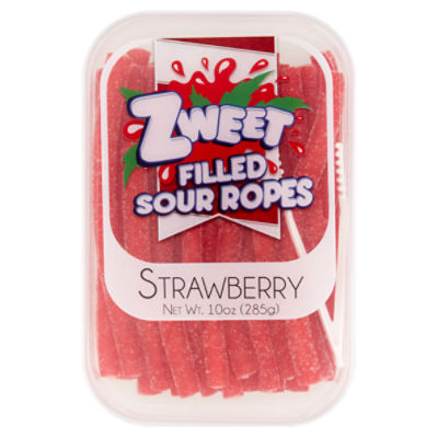 Zweet Strawberry Filled Sour Ropes, 10 oz