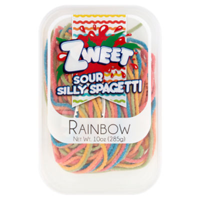 Zweet Rainbow Sour Silly Spagetti Candy, 10 oz