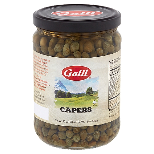 Galil Capers, 20 oz
Add the perfect side or garnish to any dish with Galil Jarred Vegetables. We use only the finest ingredients to serve you with the homemade taste you expect from Galil Foods.