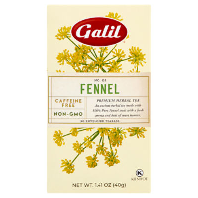 Galil No. 06 Fennel Premium Herbal Teabags, 20 count, 1.41 oz
