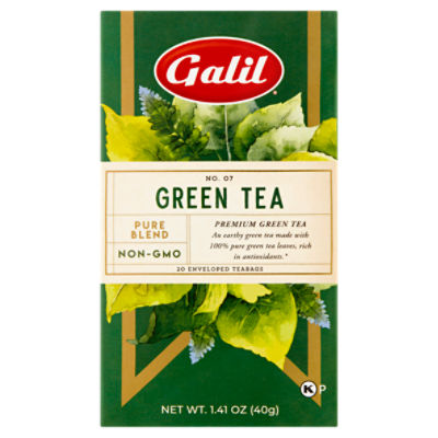 Galil No. 07 Premium Green Teabags, 20 count, 1.41 oz