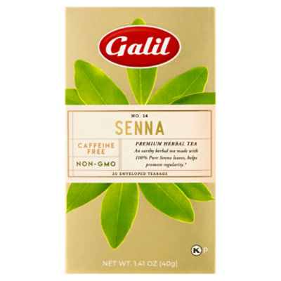 Galil No. 14 Senna Premium Herbal Teabags, 20 count, 1.41 oz