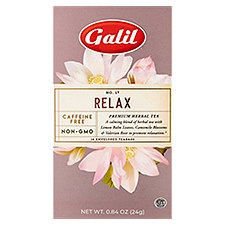 Galil No. 17 Relax Premium Herbal Teabags, 16 count, 0.84 oz