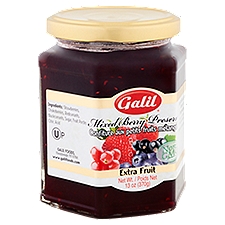 Galil Mixed Berry Preserve - Extra Fruit, 13 oz