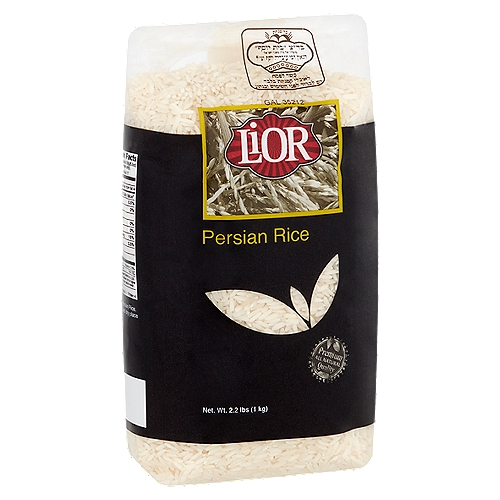Lior Persian Rice, 2.2 lbs
Every gourmet chef knows that the most essential part of a dish is the quality of the ingredients.
Lior Premium Rice, Grains and Legumes are selectively chosen to be of the highest quality to ensure that you are using superior ingredients to make every meal a delectable one.
