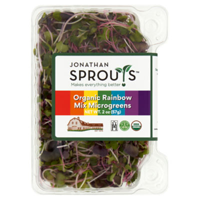 Jonathan Sprouts Organic Rainbow Mix Microgreens, 2 oz