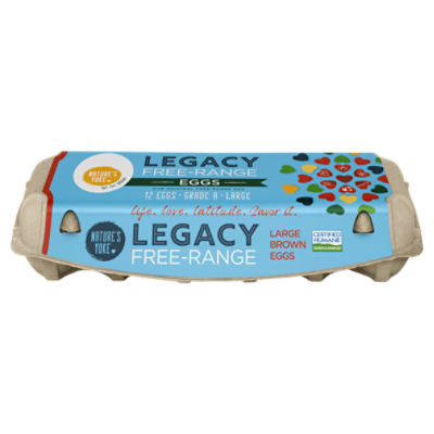 Nature's Yoke Legacy Free-Range Brown Eggs, Large, 12 count, 24 oz