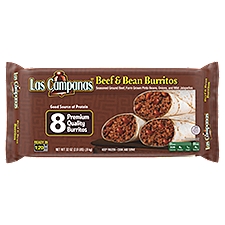 Las Campanas Beef & Bean Burritos, 8 count, 32 oz