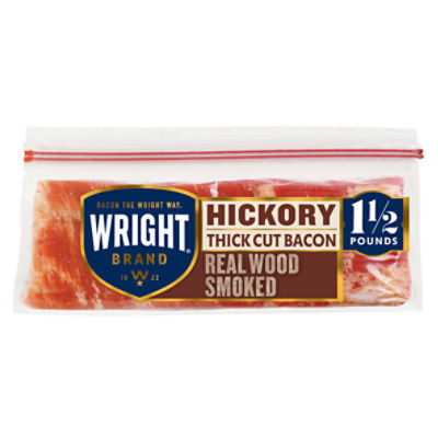 Wright Brand Thick Cut Hickory Bacon, 1.5 lb