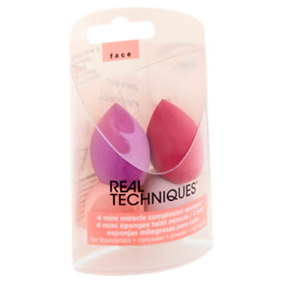 Real Techniques Face Mini Miracle Complexion Sponges, 4 count