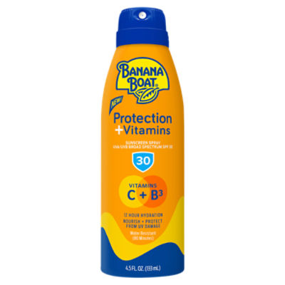 Banana Boat® Protection + Vitamins Sunscreen Spray SPF 30, 4.5oz