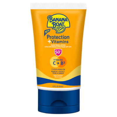 Banana Boat® Protection + Vitamins Sunscreen Lotion SPF 50, 4.5oz, 4.5 Fluid ounce