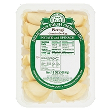 Delicious Fresh Pierogi Inc. Potato and Spinach, Pierogi, 14 Ounce