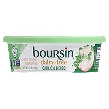 bouRsin Dairy-Free Garlic & Herbs Cheese Spread Alternative, 6 oz