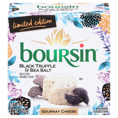 Boursin Black Truffle & Sea Salt Gournay Cheese Limited Edition, 5.2 oz