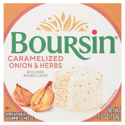 Boursin Caramelized Onion & Herbs Spreadable Gourmet Cheese, 5.3 oz