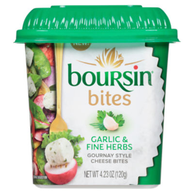 bouRsin Garlic & Fine Herbs Gournay Style Cheese Bites, 4.23 oz