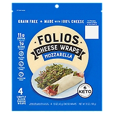 Folios Mozzarella Cheese Wraps, 1.5 oz, 4 count