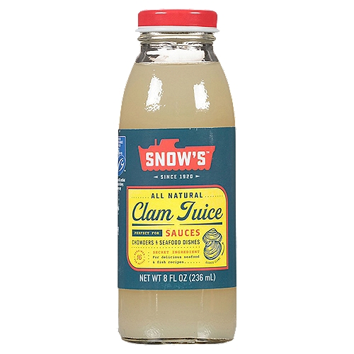 This all natural clam juice is perfect for chowders and sauces. It's the "secret ingredient" for delicious fish and seafood recipes.