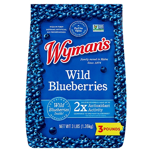 Wyman's Wild Blueberries, 3 lbs
Wild Blueberries Have Up to 2x antioxidant activity Compared to Ordinary Blueberries