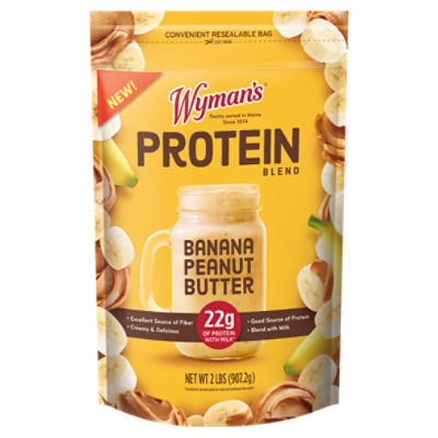 Wyman's Banana Peanut Butter Protein Blend, 2 lbs, 2 Ounce