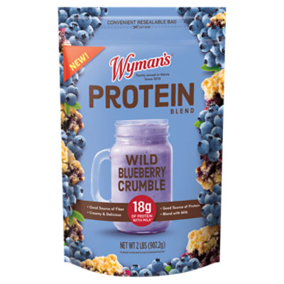 Wyman's Wild Blueberry Crumble Protein Blend, 2 lbs