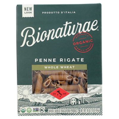 Bionaturae Whole Wheat Penne Rigate Pasta, 16 oz