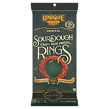 Unique Snacks Original Sourdough Craft Beer Pretzel Rings, 11oz