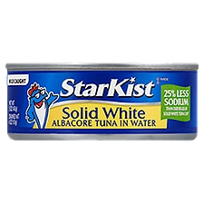 StarKist Solid White Albacore Tuna in Water 25% Less Sodium, 5 oz Can
