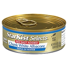StarKist Selects No Salt Added Chunk White Albacore Tuna in Water, 4.5 oz