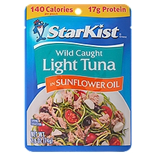 StarKist Light Tuna in Sunflower Oil, 2.6 oz Pouch, 2.6 Ounce
