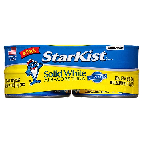 StarKist Solid White Albacore Tuna in Water, 5 oz, 4 count 
Dolphin Safe®