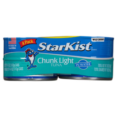 StarKist Chunk Light Tuna in Water, 5 oz Can, 4 count
