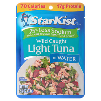StarKist Light Tuna in Water, 2.6 oz Pouch