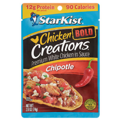 StarKist Chicken Creations Bold Premium White Chicken in Sauce Chipotle, 2.6 oz