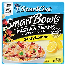 StarKist Smart Bowls Zesty Lemon Pasta & Beans with Tuna, 4.5 oz