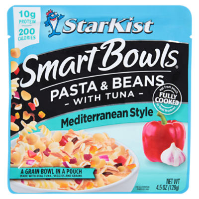 StarKist Smart Bowls Mediterranean Style Pasta & Beans with Tuna, 4.5 oz