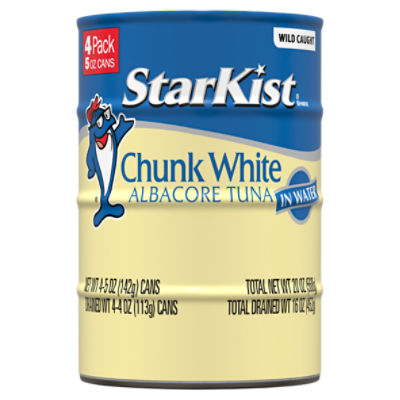 StarKist Chunk White Albacore Tuna in Water, 4 count, 20 oz